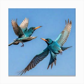 two beautiful birds Canvas Print