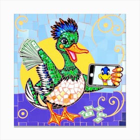 Flux Schnell A Vibrant Colorful Mosaic Art Piece Depicting A P 3 Stampe su tela