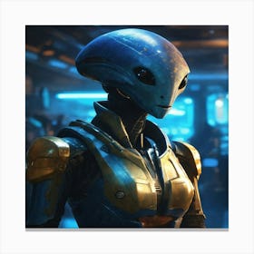 Alien In Space Canvas Print