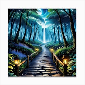 Path In The Woods Canvas Print