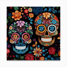 Day Of The Dead Skulls 26 Canvas Print