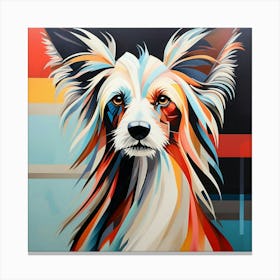 Abstract modernist chinese crested dog Canvas Print