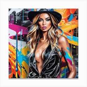 Graffiti Girl 1 Canvas Print