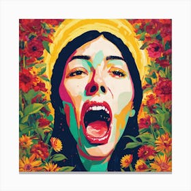 Screaming Woman Canvas Print