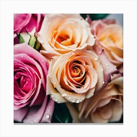 pinkish roses Canvas Print