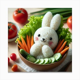 Rice Bunny Canvas Print