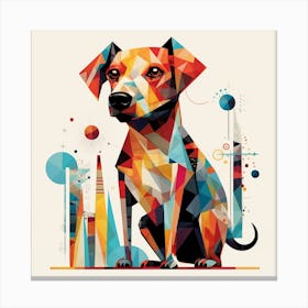 Geometric Dog Canvas Print