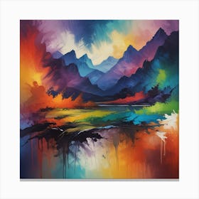 Rainbow Mountains Canvas Print