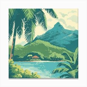 A Tahiti In French Polynesia Lofi Illustration 1720357037 1 Canvas Print