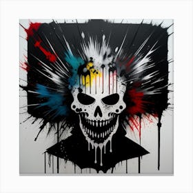 Skull Splatter 1 Canvas Print