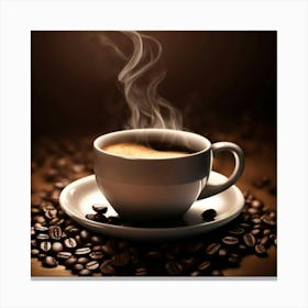 Cup with aromatic coffee 1 Canvas Print