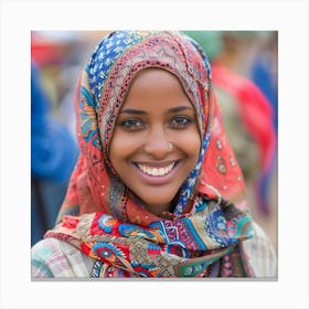 Ethiopian Woman Smiling Canvas Print