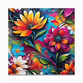 Colorful Flowers 13 Canvas Print