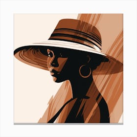 Woman In A Hat 46 Canvas Print