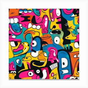 Cartoon Monsters 1 Canvas Print