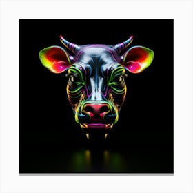 Neon Cow Head Lienzo