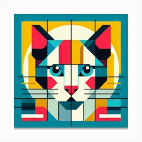 Abstract Cat Canvas Art Canvas Print