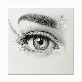 Pencil Drawing Of A Woman'S Eye Canvas Print