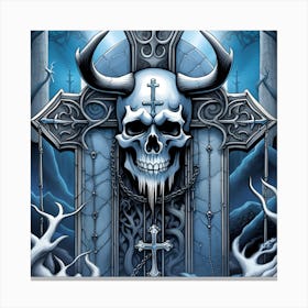 Satanic Skull 1 Canvas Print