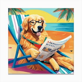 Dog Vacation Canvas Print