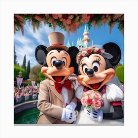 Wedding At Disneyland 2 Canvas Print