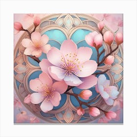 Cherry Blossom Background Canvas Print