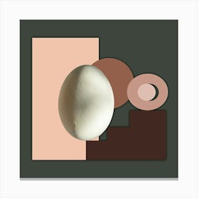 Egg And Cube Canvas Print