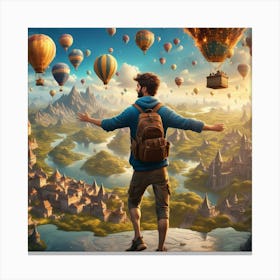 Hot Air Balloons In The Sky Canvas Print