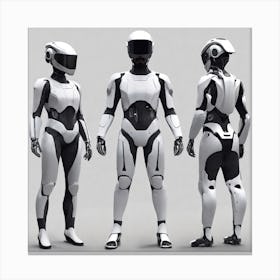 Futuristic Robots 30 Canvas Print