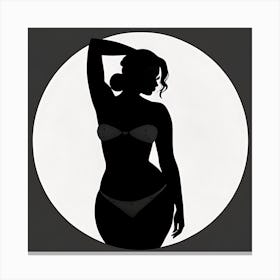 Silhouette Of A Woman 5 Canvas Print