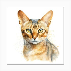 Arabian Mau Cat Portrait 2 1 Canvas Print