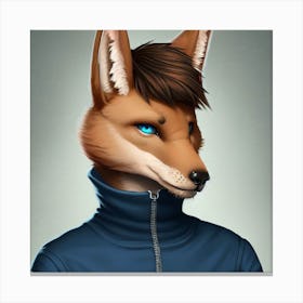 turtle neck fox Canvas Print