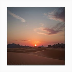 Sunset In The Desert 1 Canvas Print