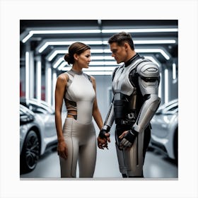 Futuristic Couple 162 Canvas Print