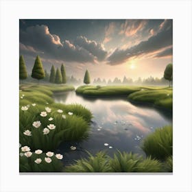 Landscape Painting 47 Canvas Print