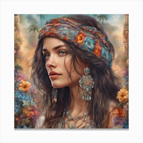 5D Diamond Paintings Bohemian Design Canvas Print