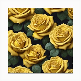 Yellow Roses 5 Canvas Print