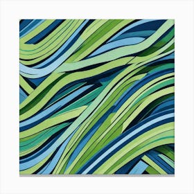 Abstract Wavy Lines Canvas Print