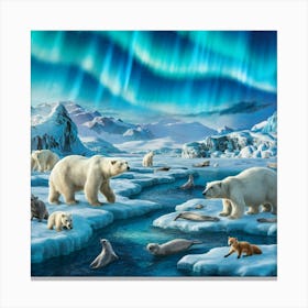 Polar Bears Canvas Print