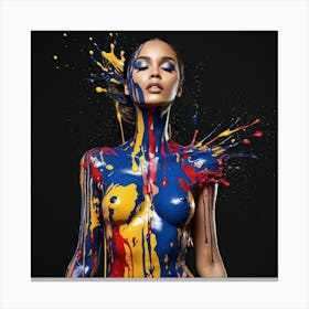 Paint Splashed Body - modern art Canvas Print