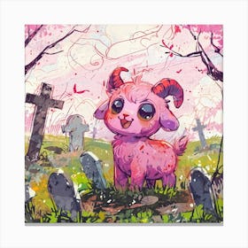 Pink Goat Canvas Print