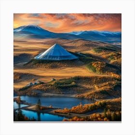 Pyramid In The Mountains Canvas Print