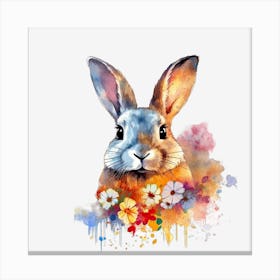 Watercolor Bunny 1 Leinwandbild