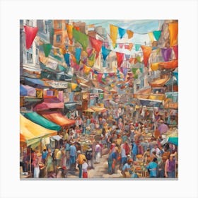 Street Market 1 Canvas Print