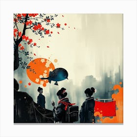 Asian Painting Canvas Print