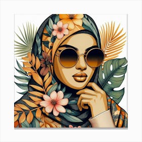 Muslim Girl In Hijab 1 Canvas Print