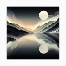 Moonlight Over Water Canvas Print Canvas Print