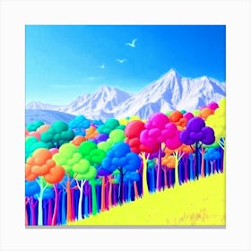 Colorful Trees 2 Canvas Print