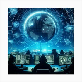 Cyber Security Stock Canvas Print