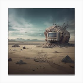 Tv In The Desert Canvas Print